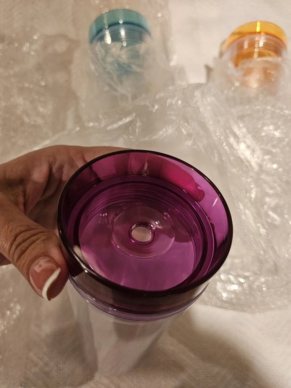 3-Pack Colorful Clear Tumbler Set